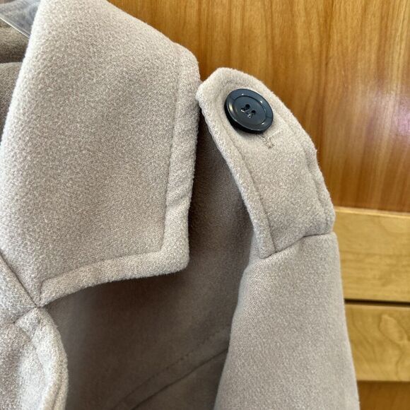 IB Diffusion Coat Women XXL Camel Double Breasted Button Up Pockets Lined - Picture 4 of 12